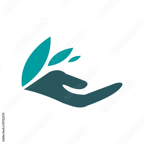 Design Handcare logo icon vector