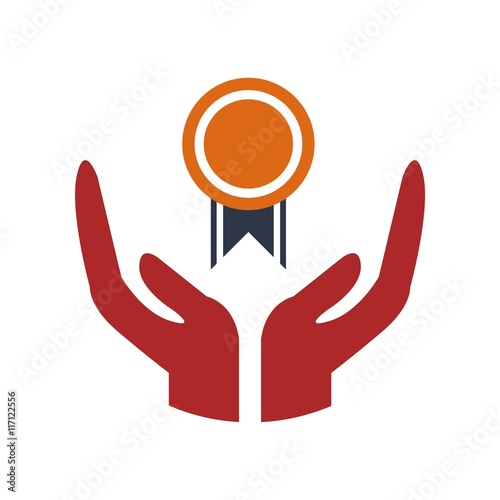 Design Handcare logo icon vector