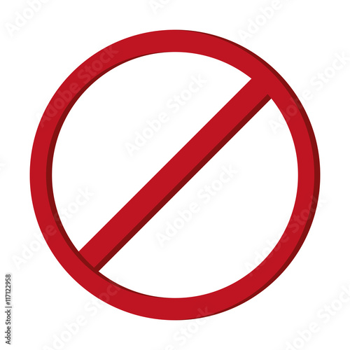 flat design restriction sign icon vector illustration