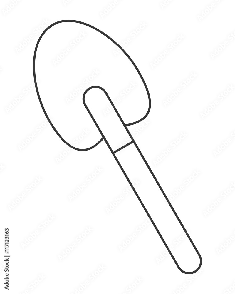 flat design single shovel icon vector illustration flat design single shovel icon vector illustration