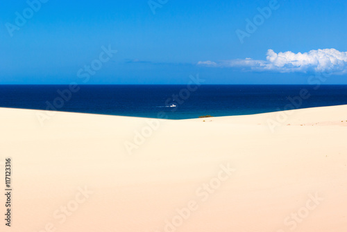 Nature reserve Dunes of Corralejo. Fuerteventura. Canary Islands. Spain