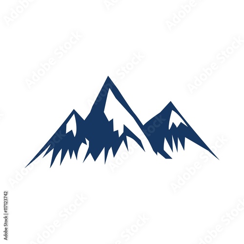 Logo mountain symbol landscape icon vector