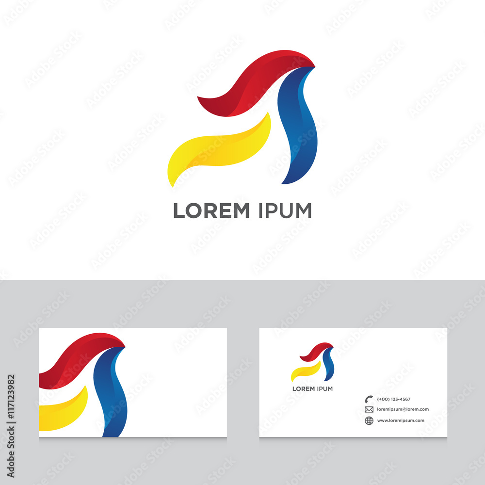 Fototapeta premium Abstract logo icon design elements business card template vector