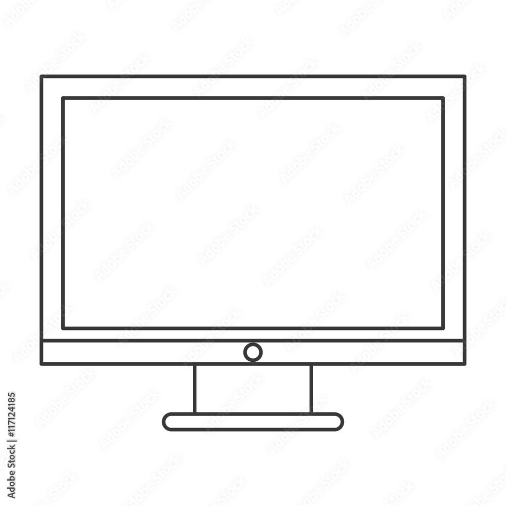 flat design computer monitor icon vector illustration flat design computer monitor icon vector illustration