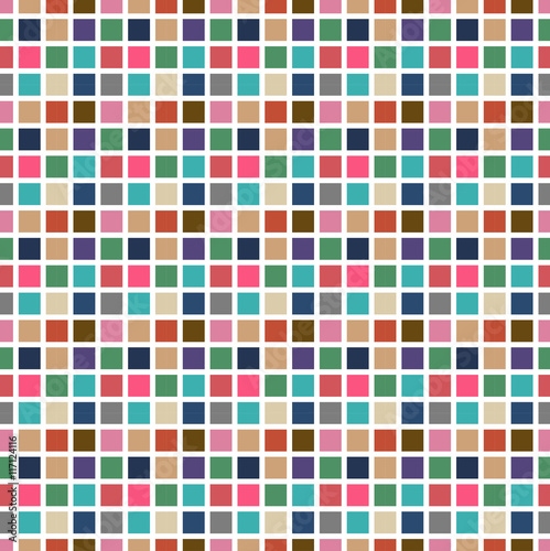 Seamless pattern abstract square pixel mosaic tile background
