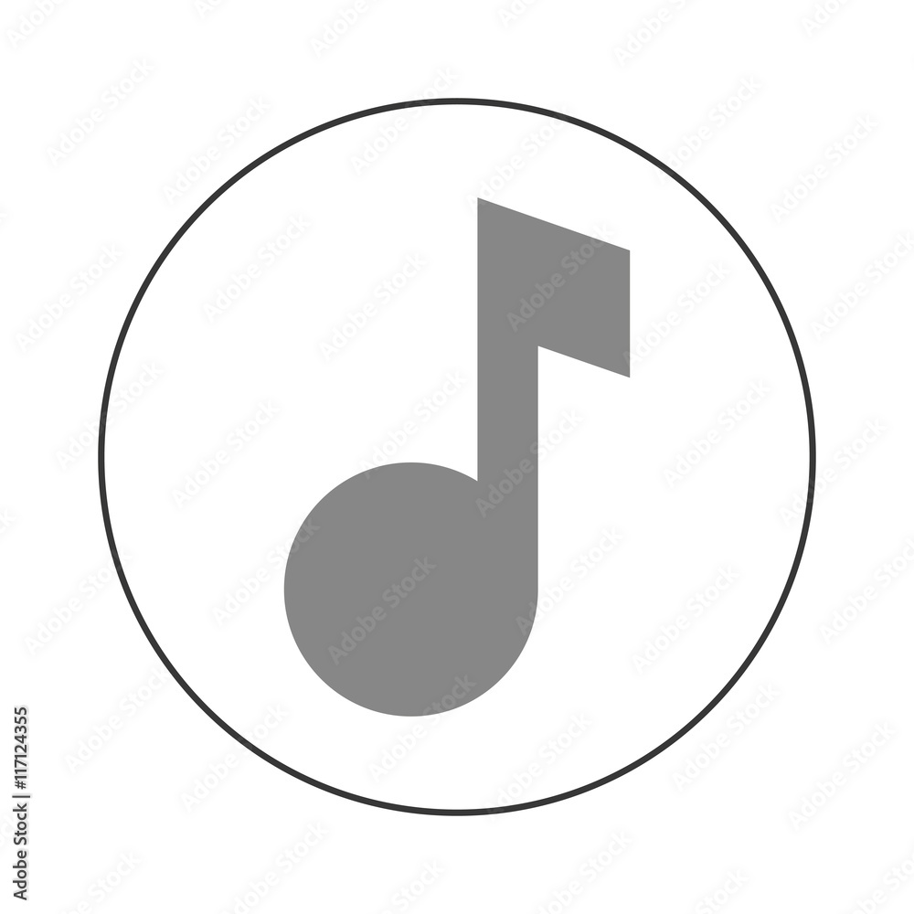flat design music note icon vector illustration flat design music note icon vector illustration