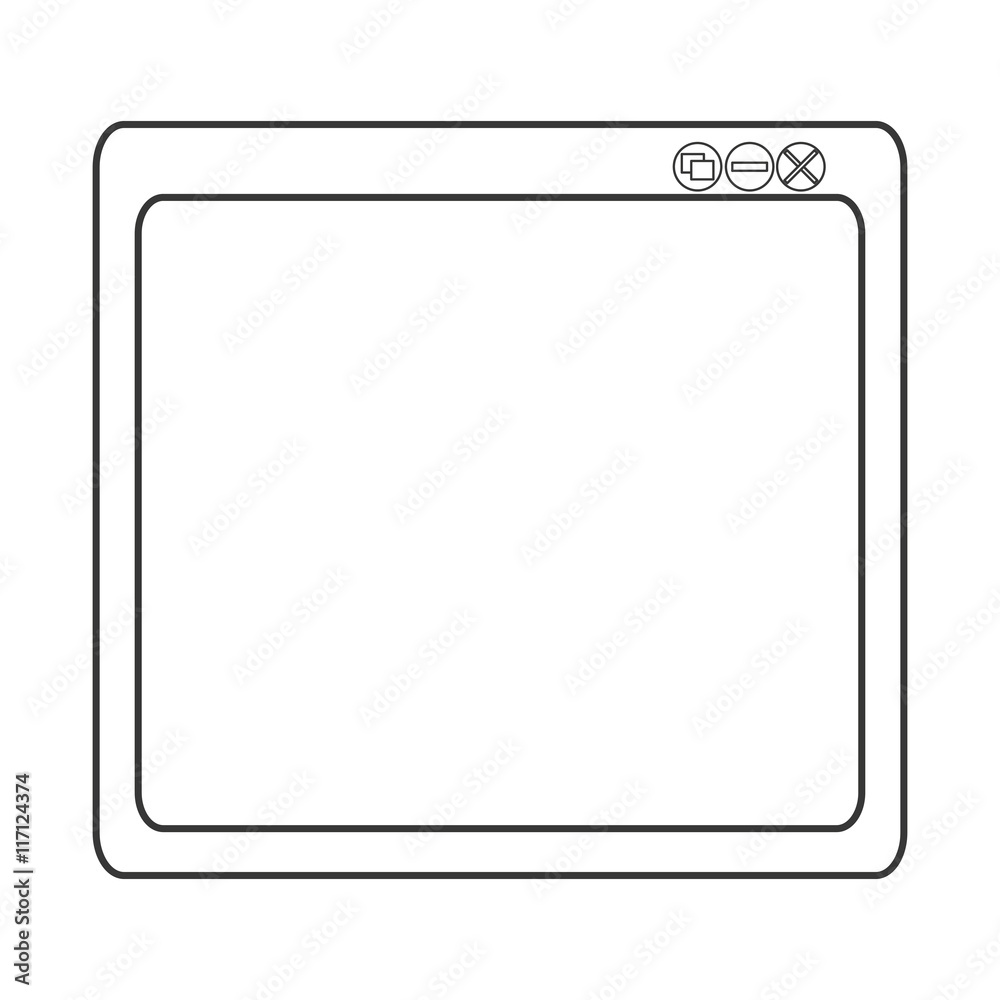 flat design browser window icon vector illustration