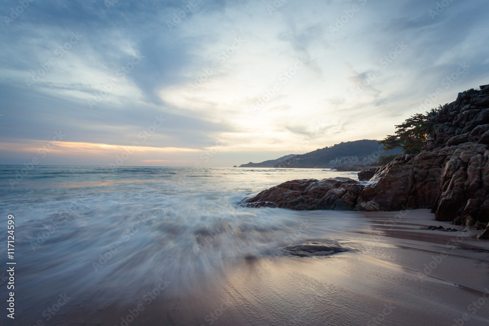 Obraz premium Sunset at the Patong beach , Phuket island