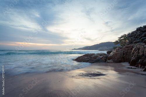 Sunset at the Patong beach , Phuket island