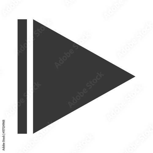 Free Download flat design play sign icon vector illustration - GFXLoad