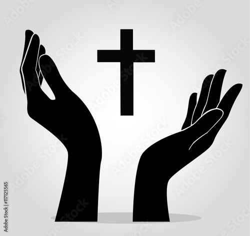 hands holding the cross