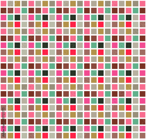 Seamless pattern abstract square pixel mosaic tile background