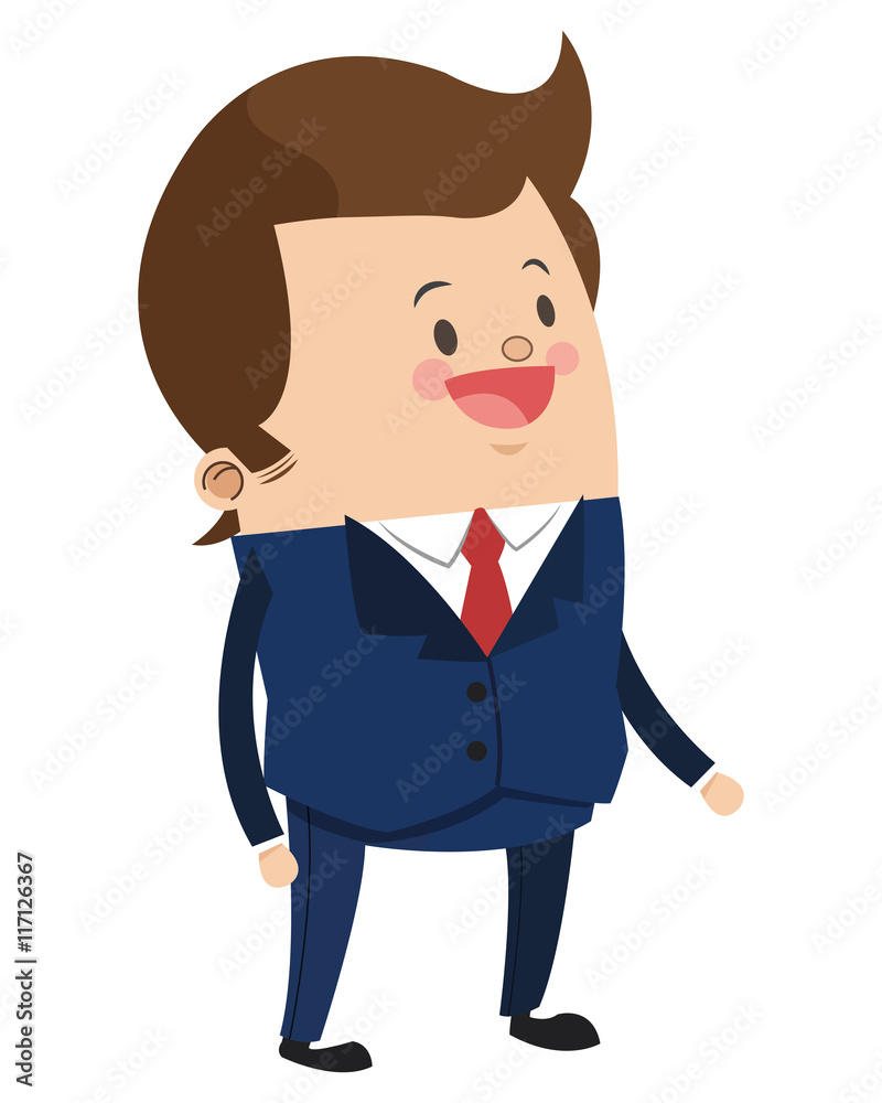 flat design cute businessman cartoon icon vector illustration flat design cute businessman cartoon icon vector illustration