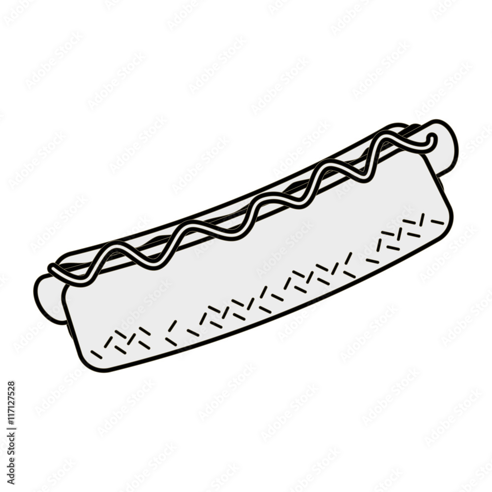flat design hot dog icon vector illustration flat design hot dog icon vector illustration