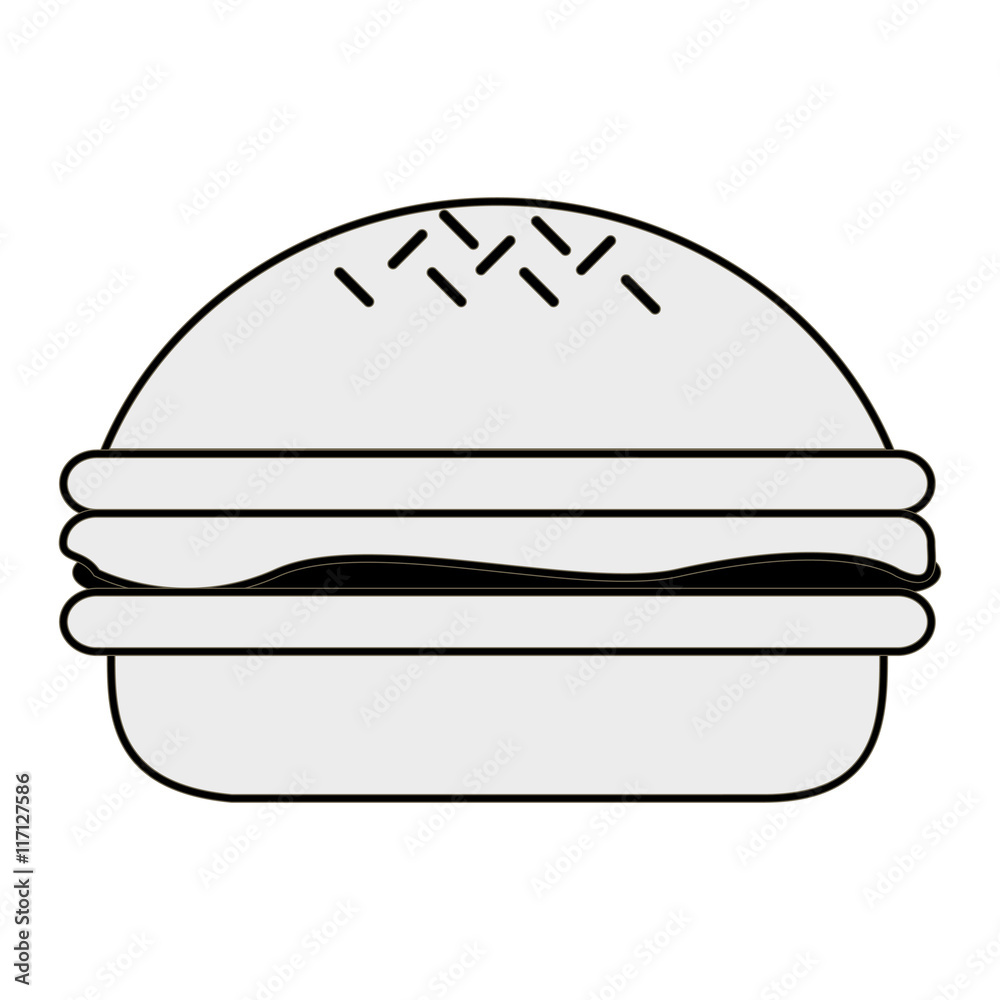 flat design single hamburger icon vector illustration flat design single hamburger icon vector illustration