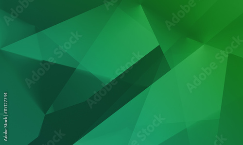 Fototapeta Abstract polygonal green background