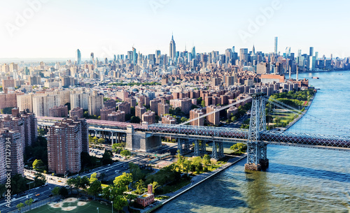 Billede på lærred Williamsburg Bridge over the East River in Manhattan, NY