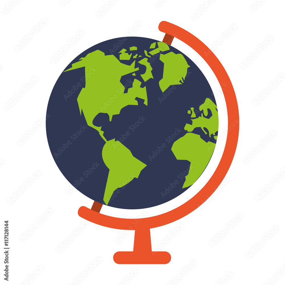 flat design earth map icon vector illustration flat design earth map icon vector illustration