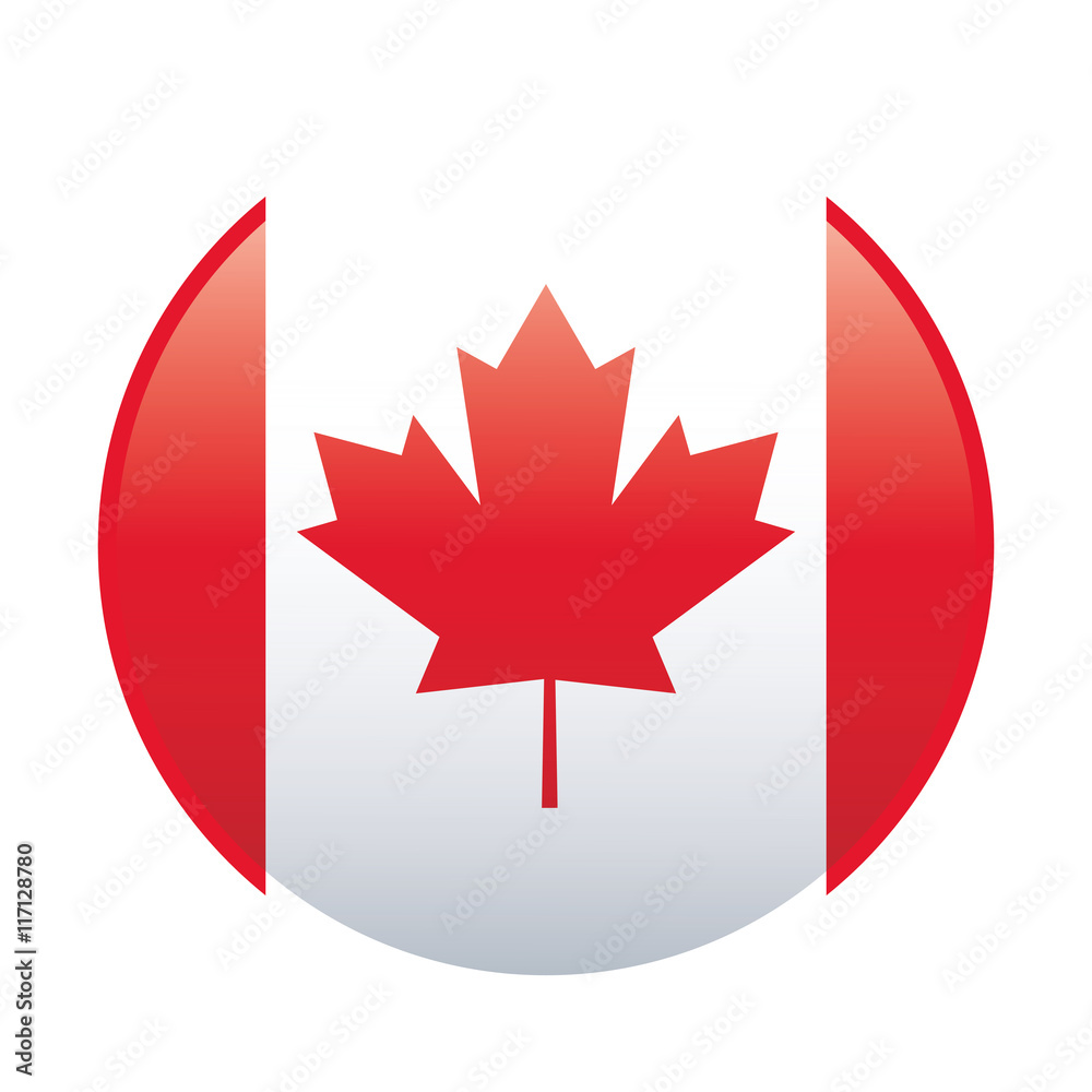 flat design canadian badge icon vector illustration flat design canadian badge icon vector illustration