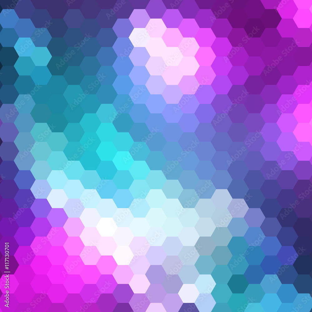 Abstract colorful background of hexagons