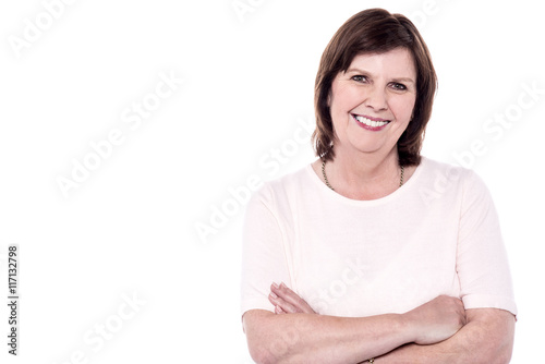 Charming attractive lady with folded arms © stockyimages