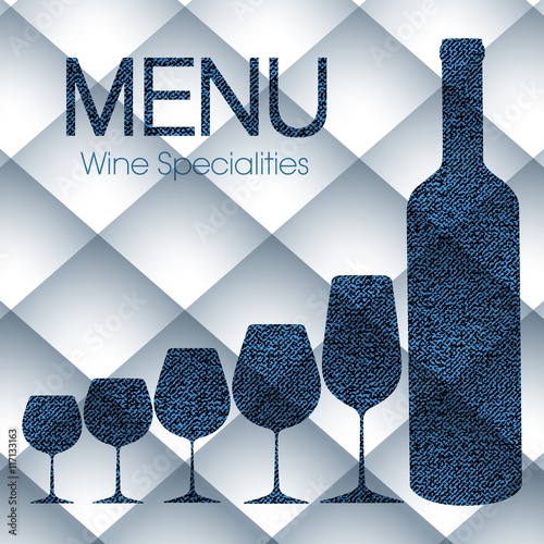 Abstract wine menu template for restaurants, bars and beverages