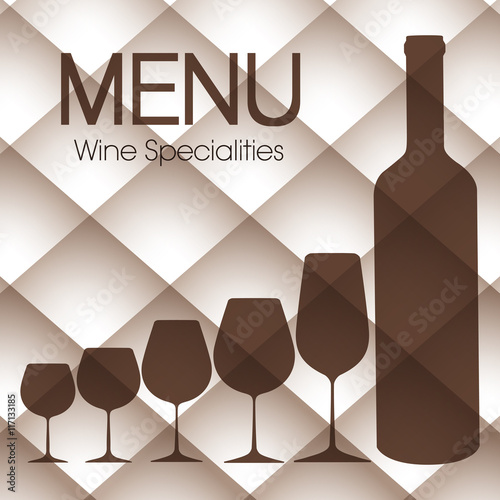 Abstract wine menu template for restaurants, bars and beverages