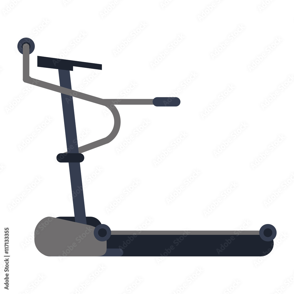 flat design single treadmill icon vector illustration flat design single treadmill icon vector illustration