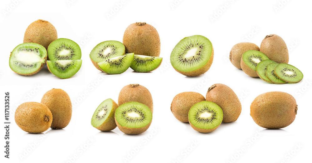 kiwi fruit on white background. kiwi fruit on white background.