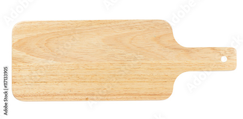 wooden plate isolated on white background