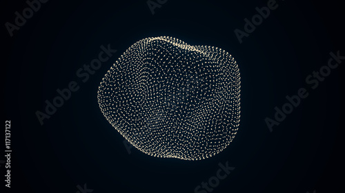 metamorphose of amorphous shape from dots photo