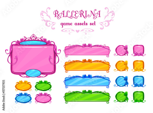 Beautiful girlish ui assets.