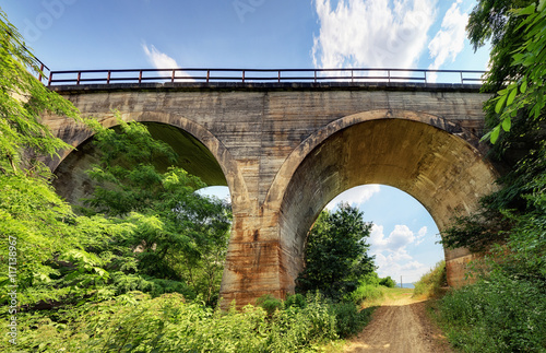 Old railway Kopras bridge in Slovakia photo