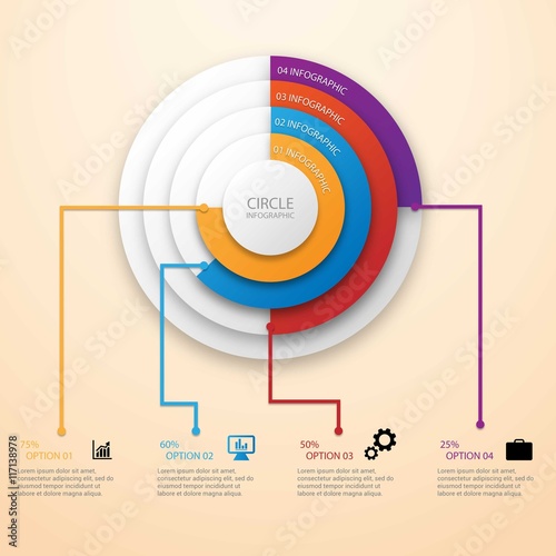 Circle infographic template