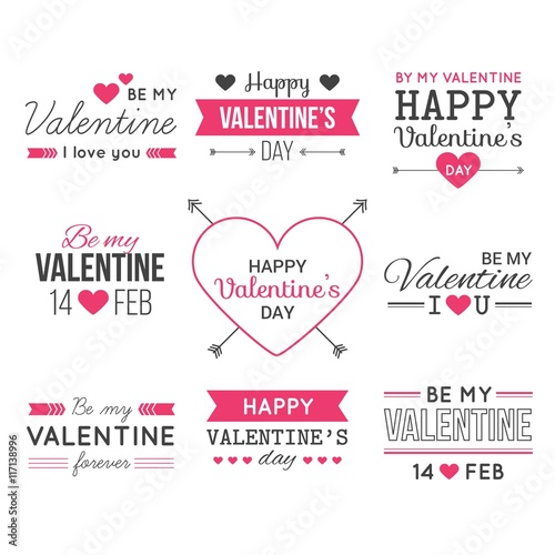 Valentine day labels