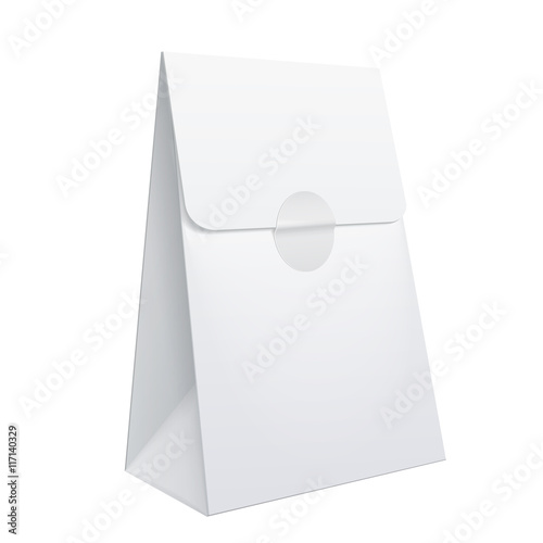 Realistic White Blank template Packaging For Food.