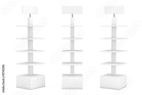 Blank Promotion Stands. 3d Rendering