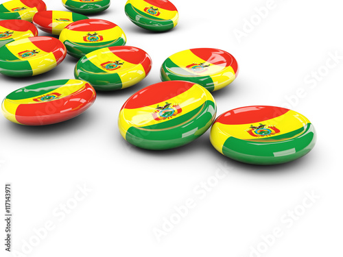 Flag of bolivia, round buttons