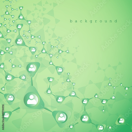 Global Network Background - Vector Illustration, Graphic Design Useful For Your Design