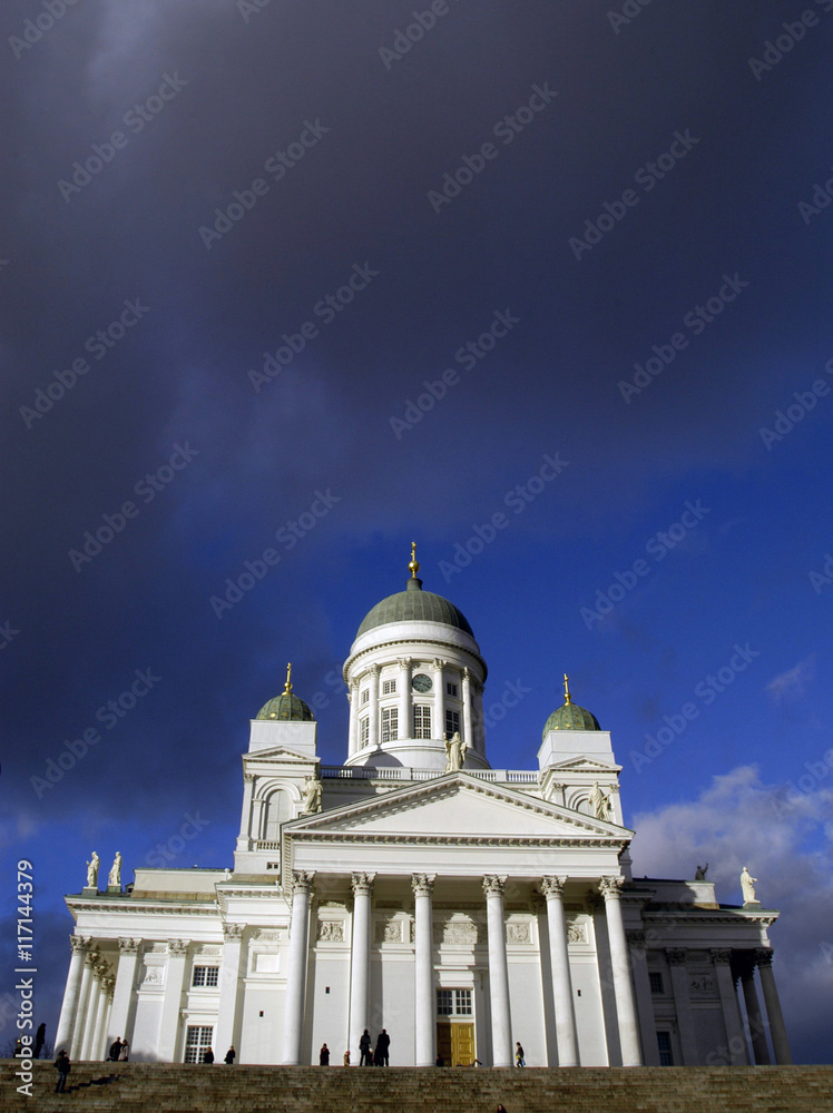 The Evangelical Lutheran Cathedral on Senate Square (Senaatintoriin) in the capital of Finland, Helsinki, was build at the end of the 19th century.