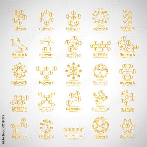 People Network Icons Set - Isolated On Gray Background - Vector Illustration, Graphic Design. For Web, Website, Print Materials
