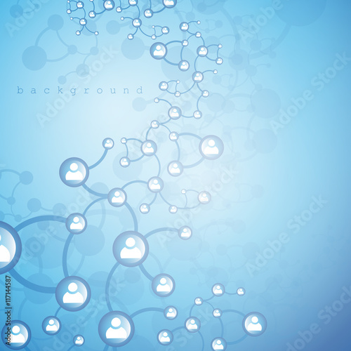 Global Network Background - Vector Illustration, Graphic Design Useful For Your Design