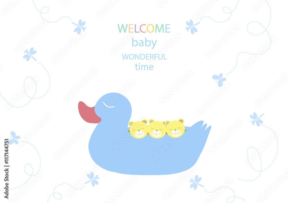 Design of baby shower cards,vector illustrations Design of baby shower cards,vector illustrations