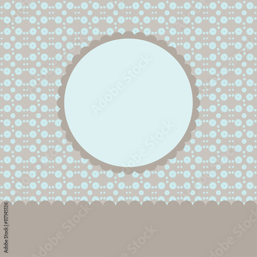 Vintage Frame on Retro Background Design