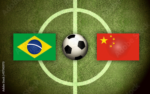 Brasil vs China Soccer