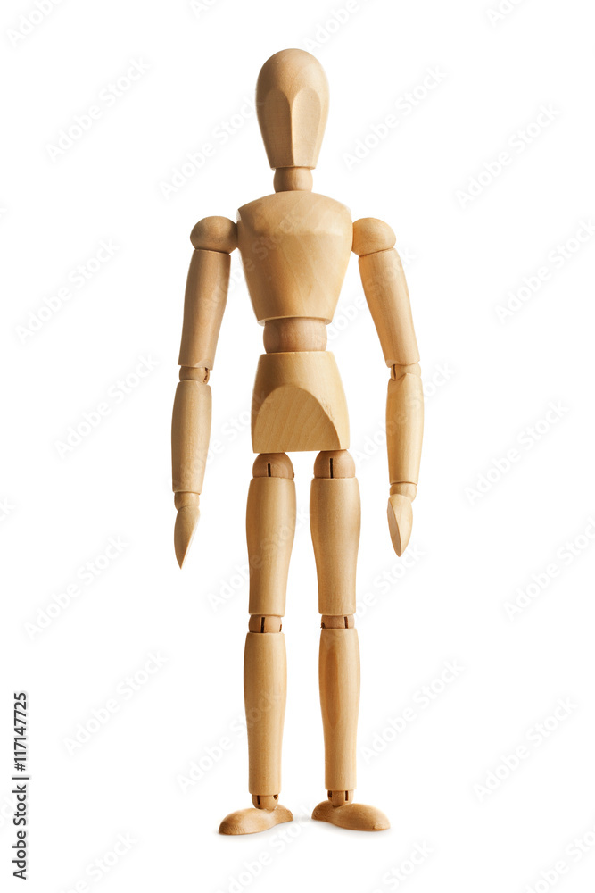 wooden dummy isolated on white background wooden dummy isolated on white background