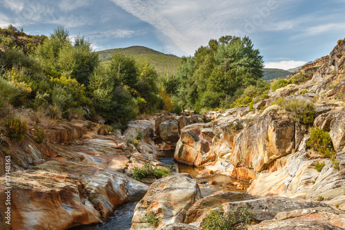 Río Truchillas y erosión en la roca. La Cabrera, León. photo