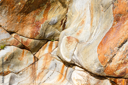 Formas y colores en la roca al paso del Río Truchillas. La Cabrera, León. photo