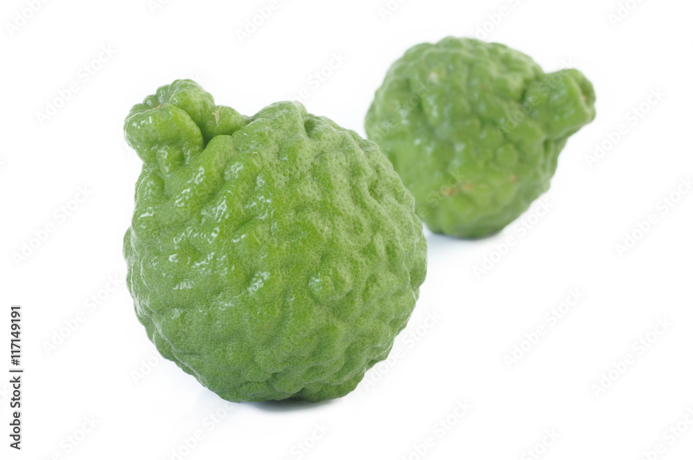 bergamot fruit isolated on white background