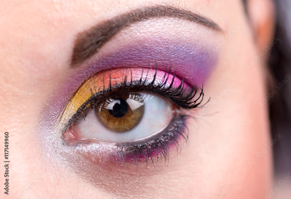Fototapeta premium Closeup of eye makeup